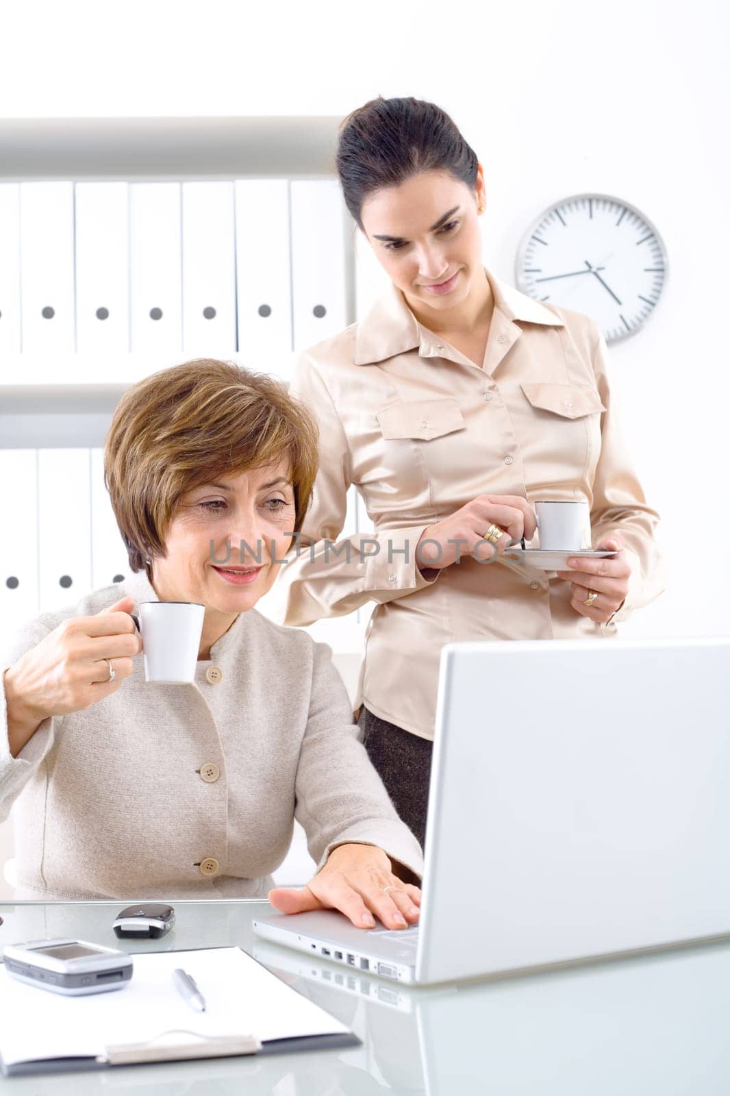 Businesswomen with coffee