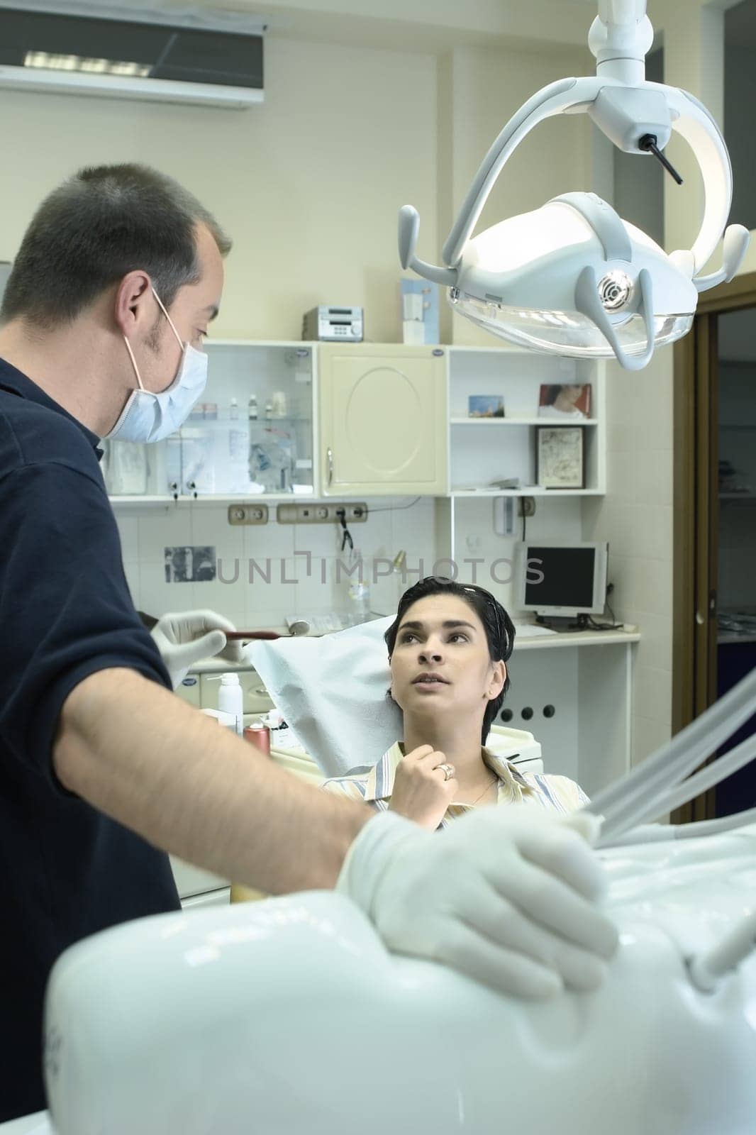 Dentist and patient