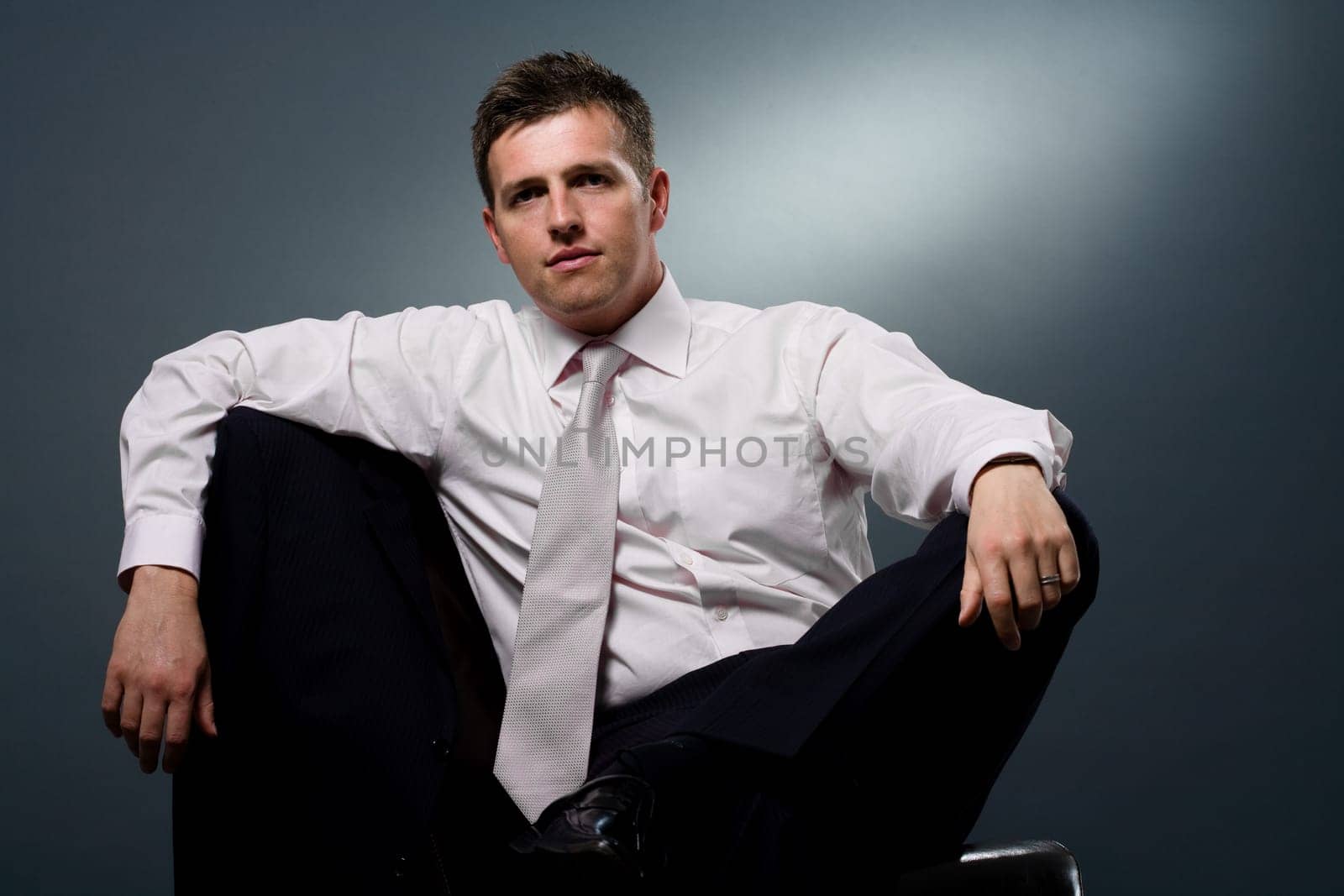 Businessman sitting on chair
