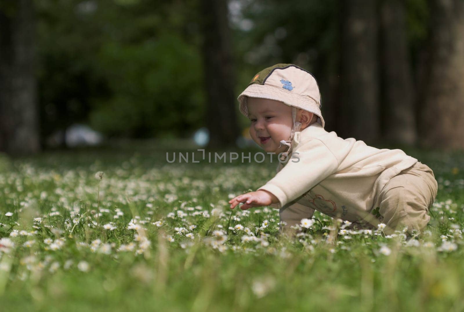 Baby in the garden