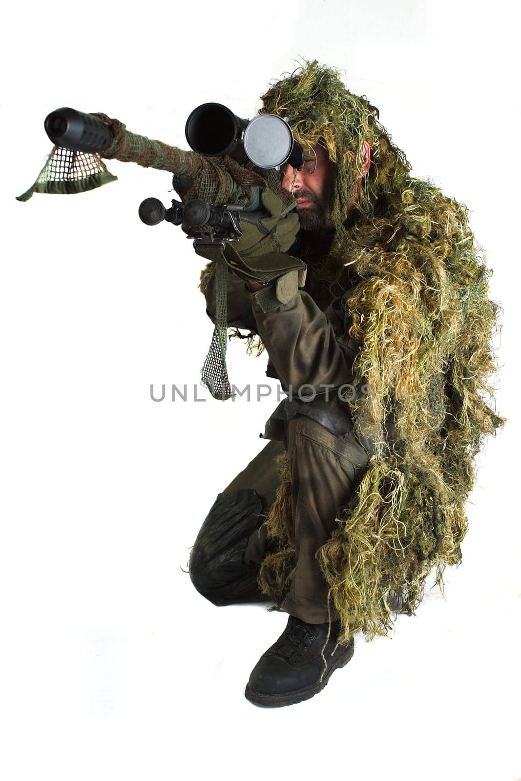 Sniper in ghillie suit