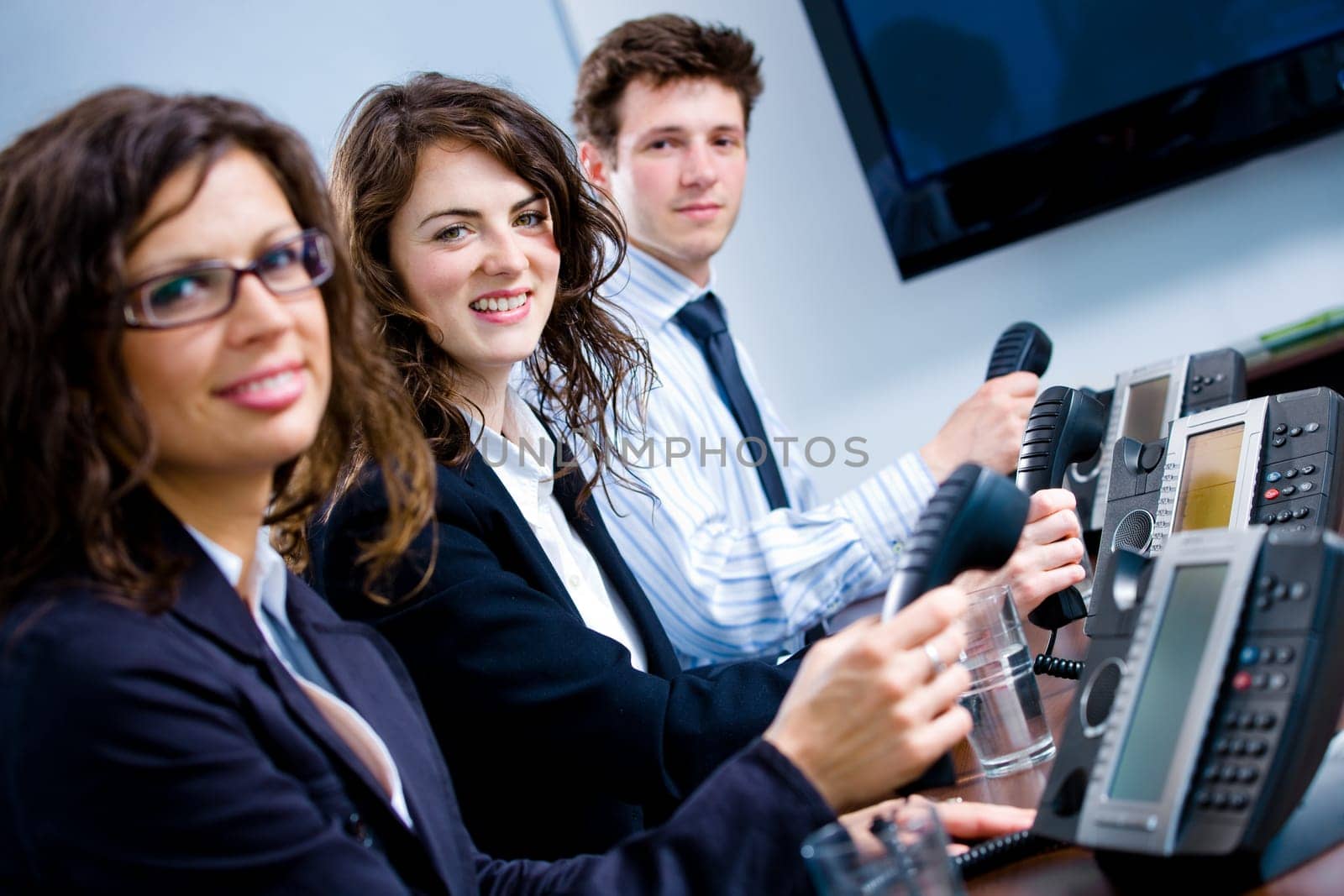 Smiling customer service