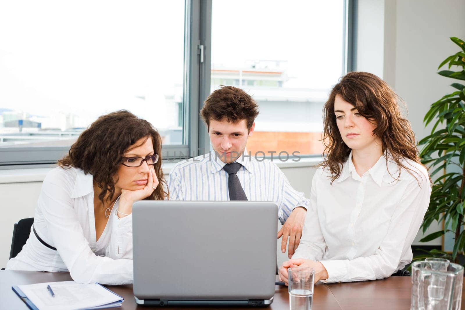 Businessteam working on computer
