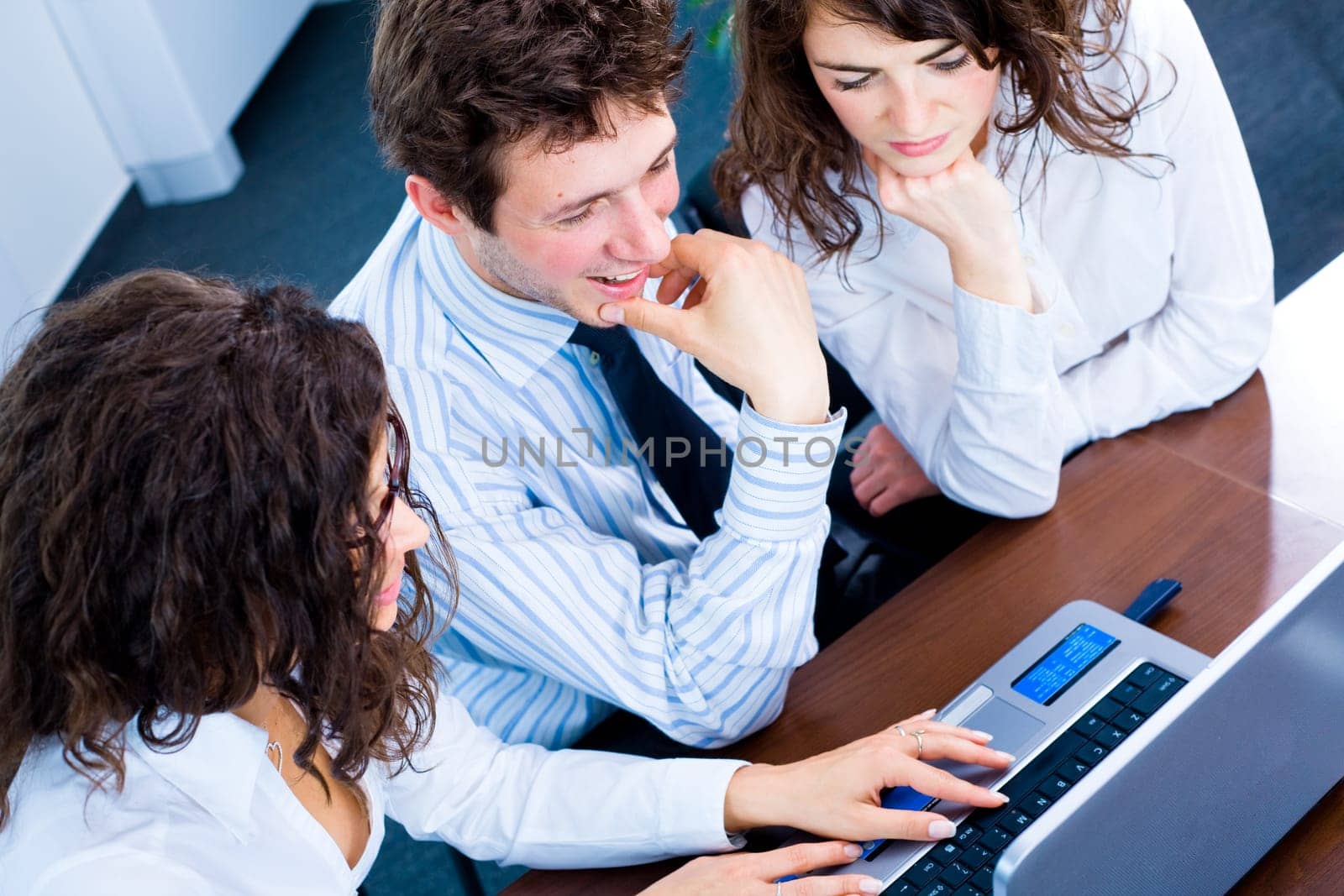 Office workers with laptop
