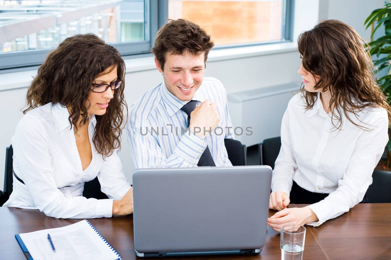 Business team with laptop
