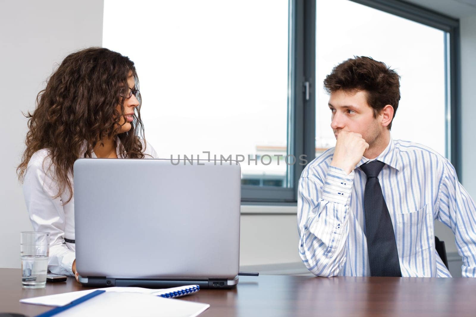 Businesspeople working at office