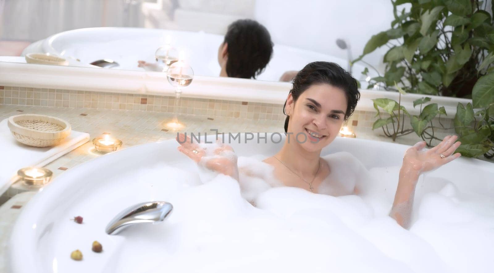 In the bathroom