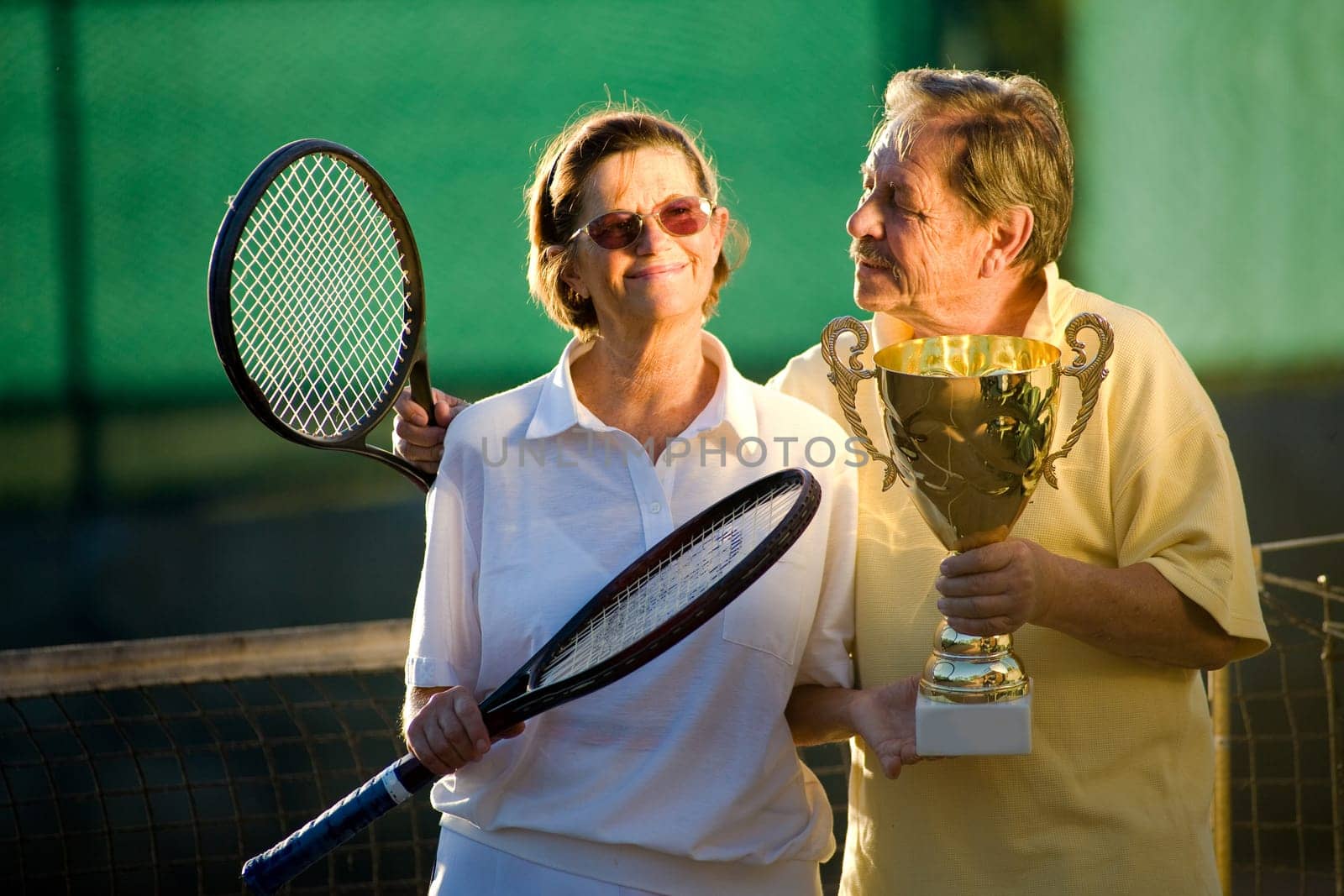 Active senior couple
