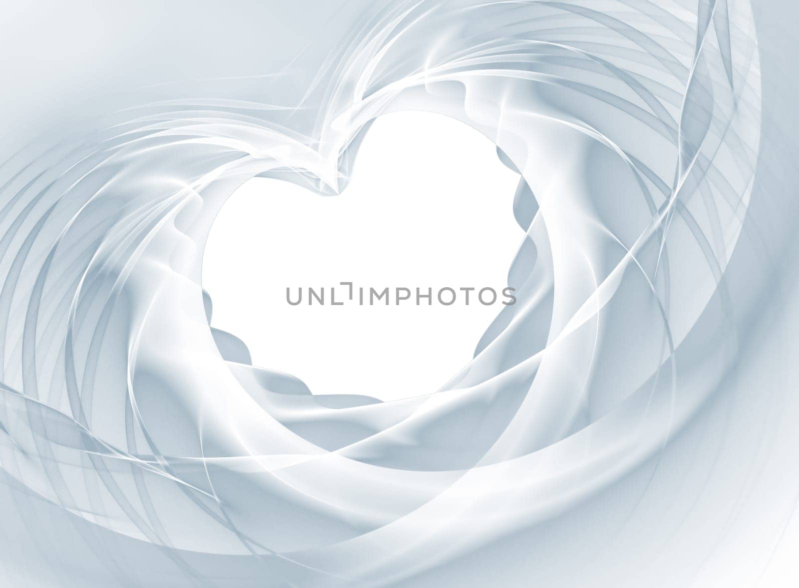 Veil Heart - With clipping path