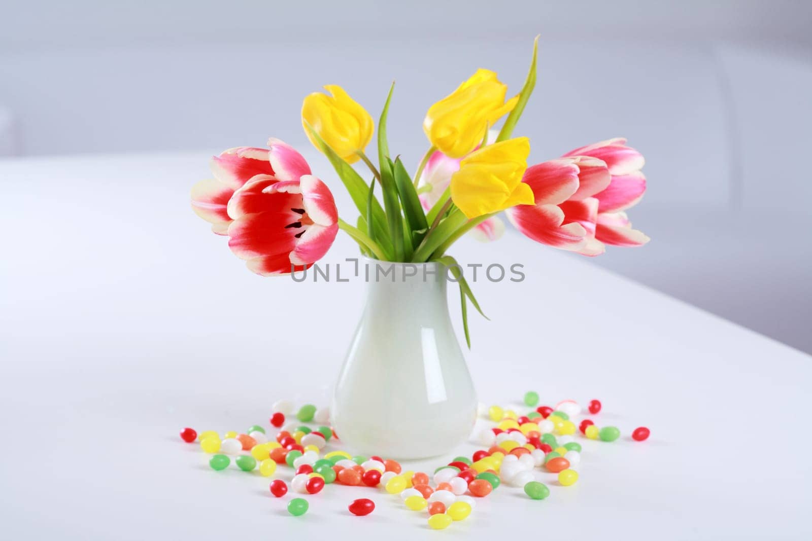 Tulips in vase for Easter