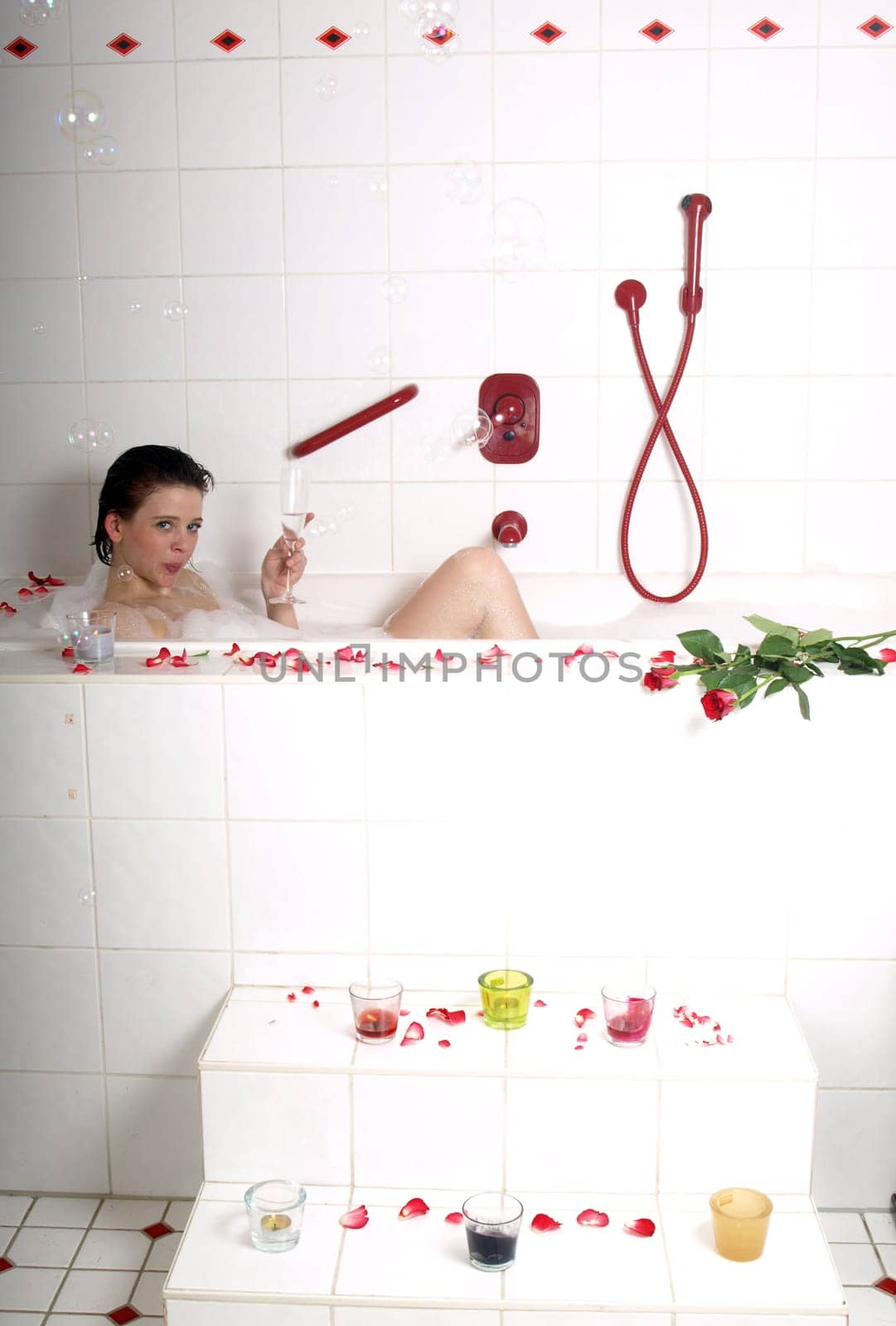 Woman in bathroom