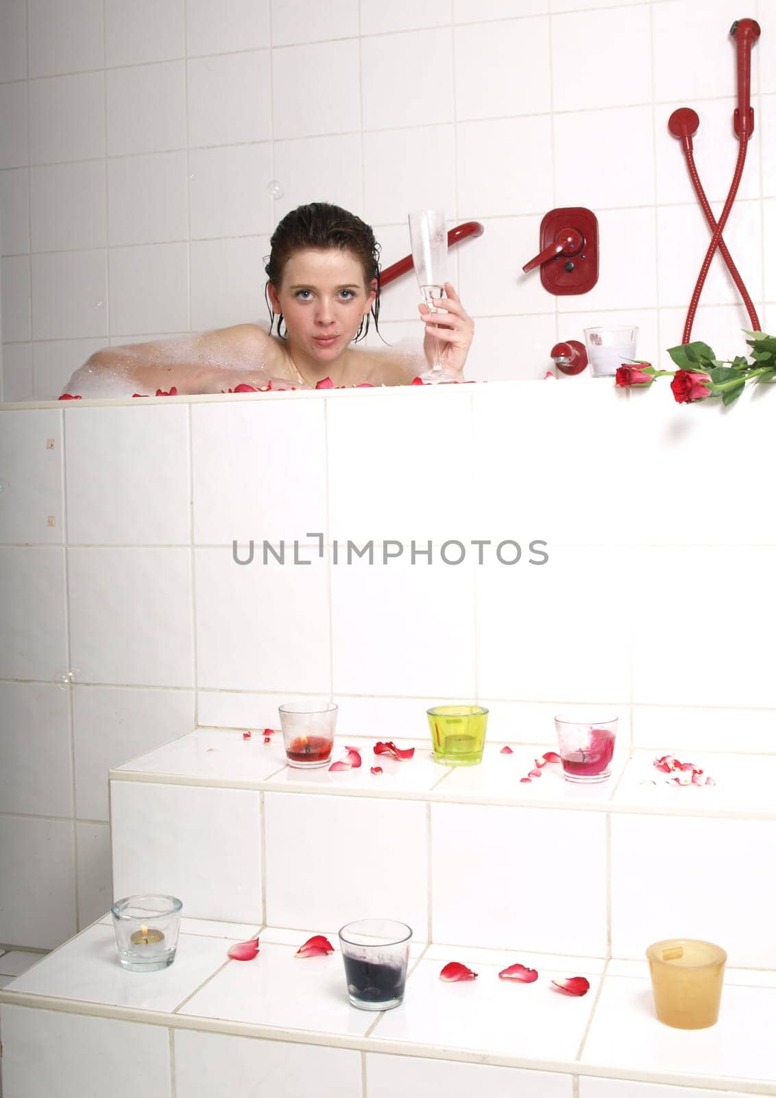 Woman in bathroom