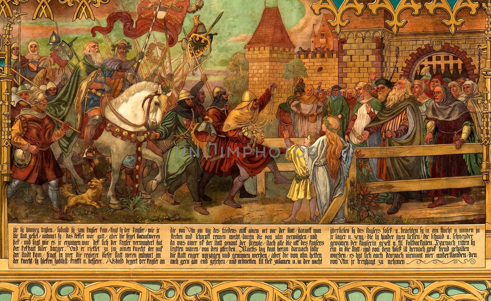 Historical scene at Ulm Town Hall