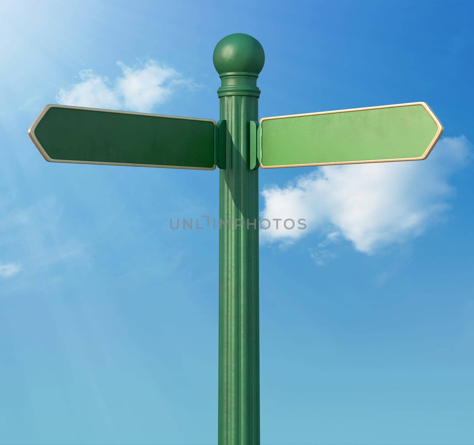 Blank Old fashoned Street Sign