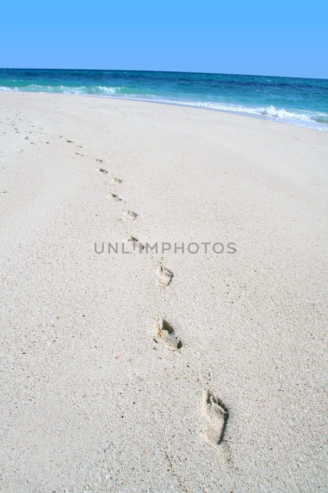 Footprints on the beach