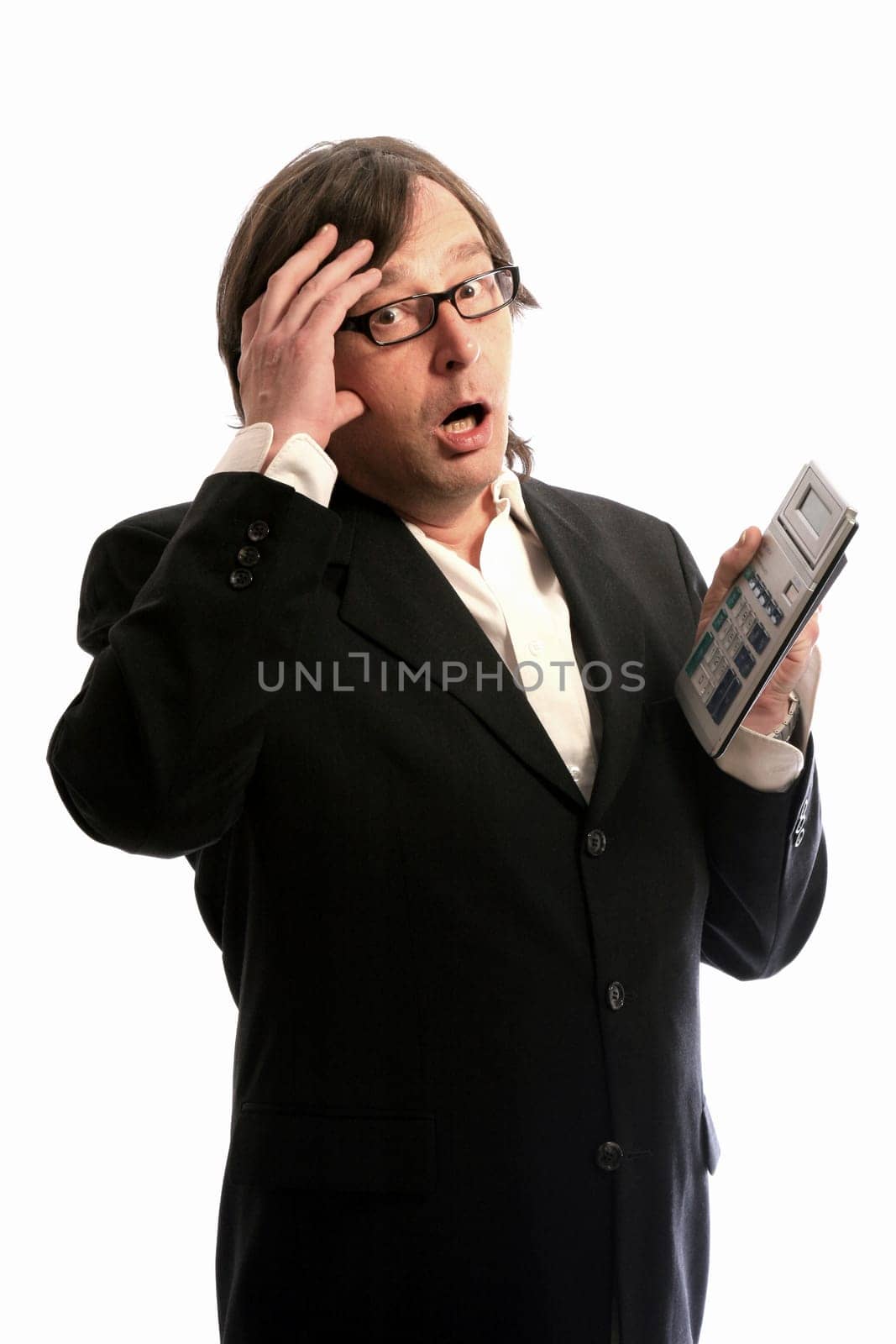 Indignant businessman