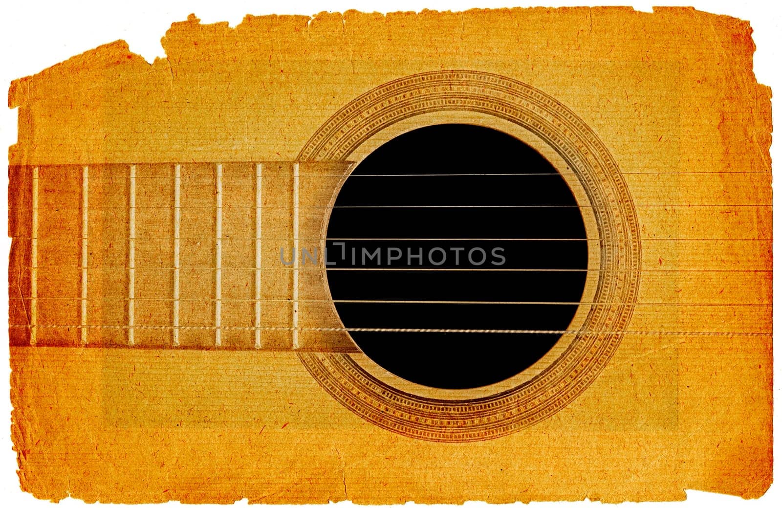 background with guitar in grunge style