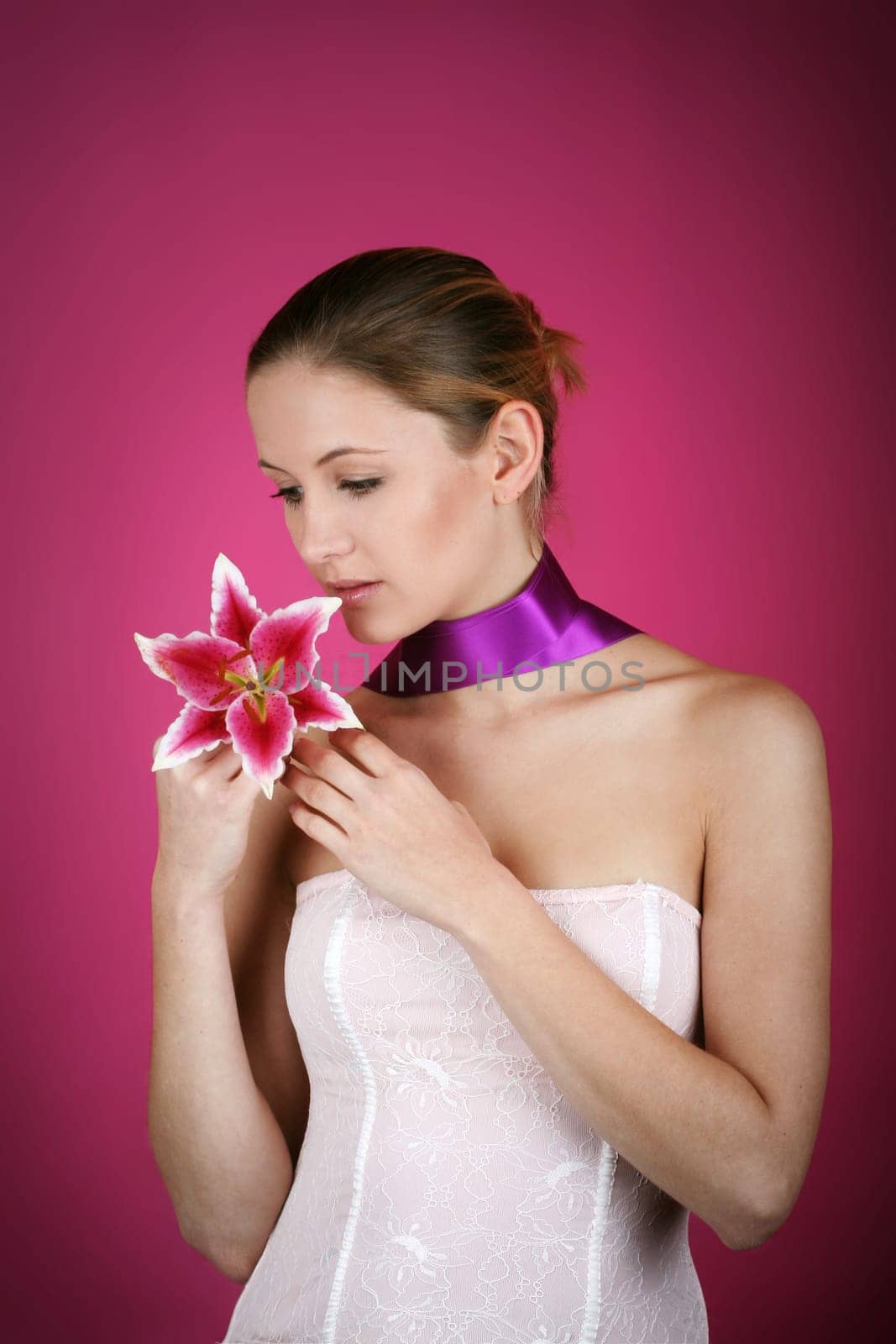Beauty Portrait with Flower