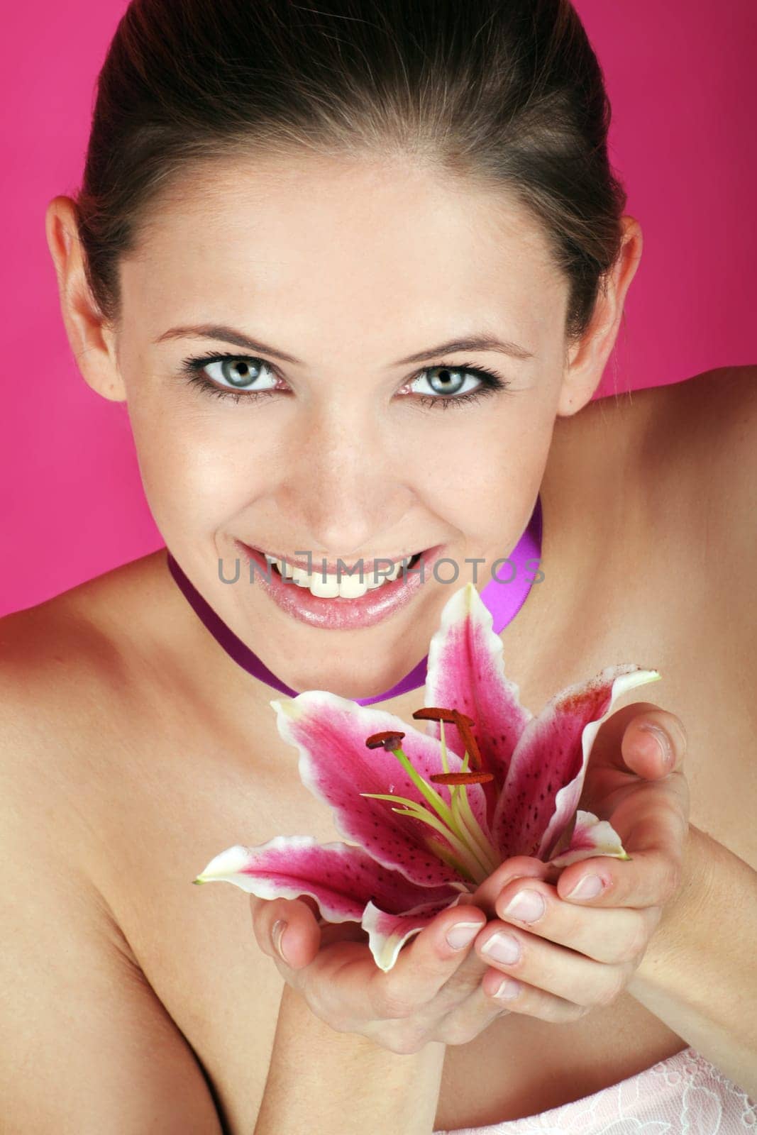 Woman with lily