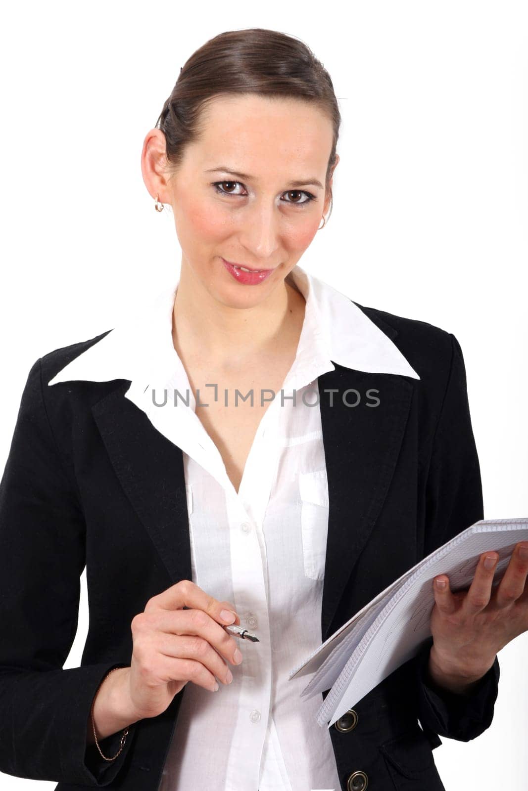 Woman with notebook