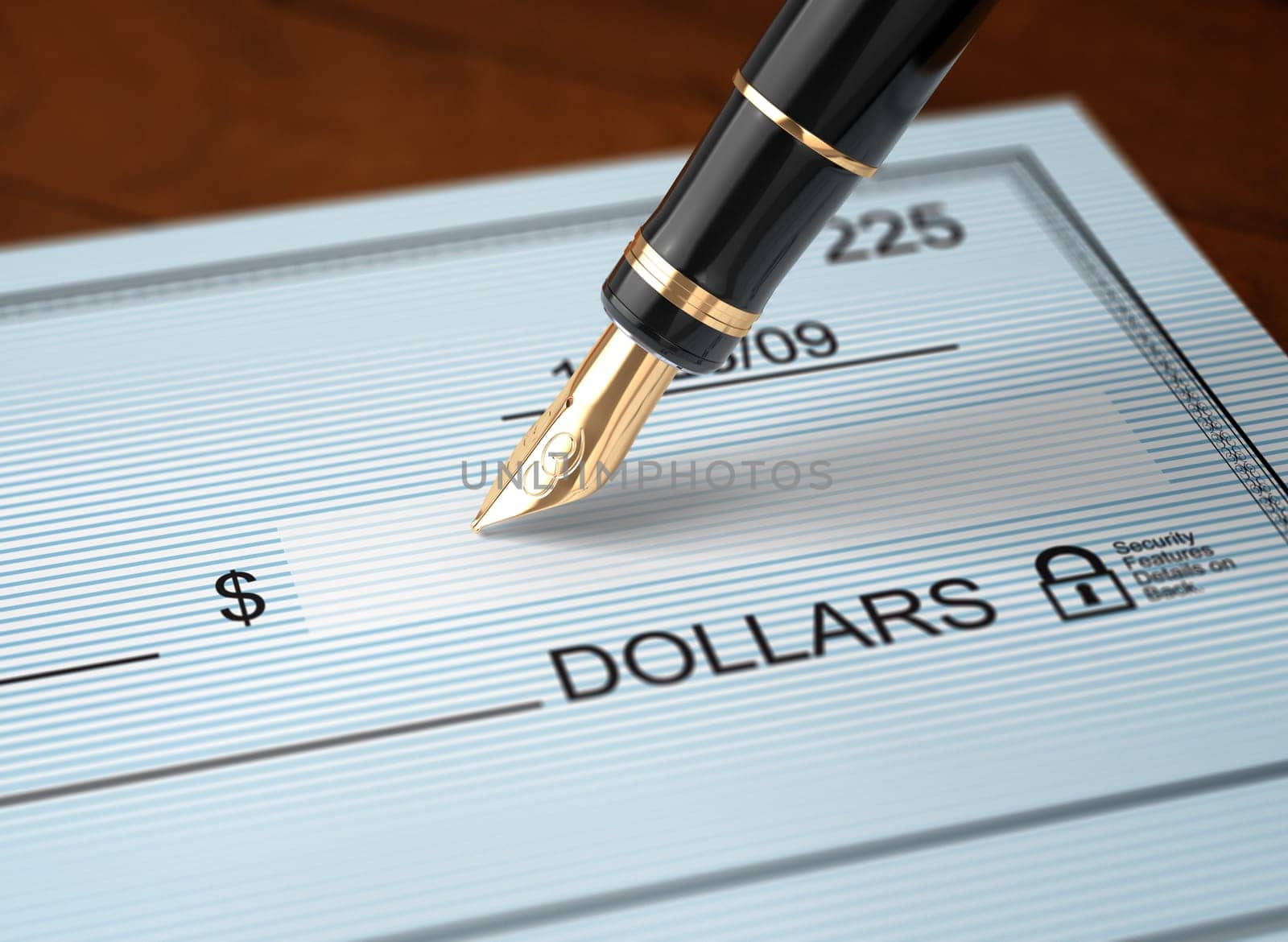 writing a check