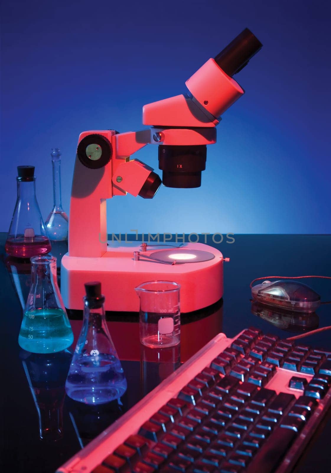 Microscope and Keyboard