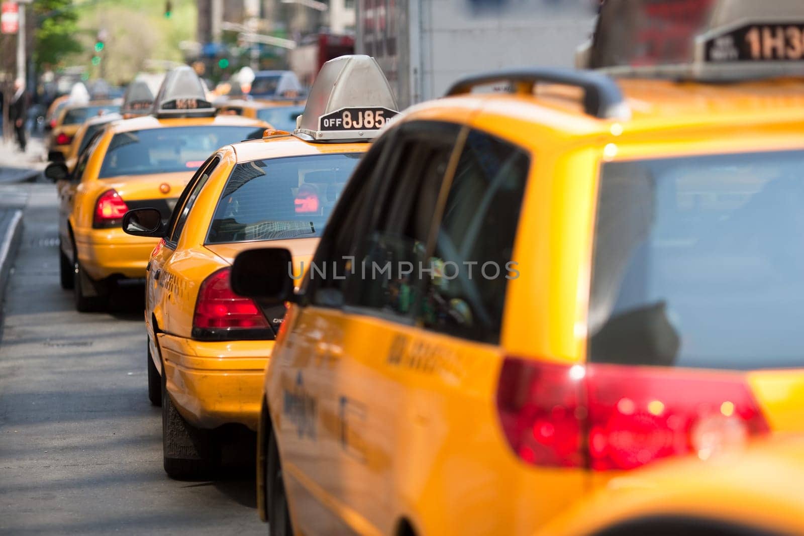 Waiting Taxis in New York