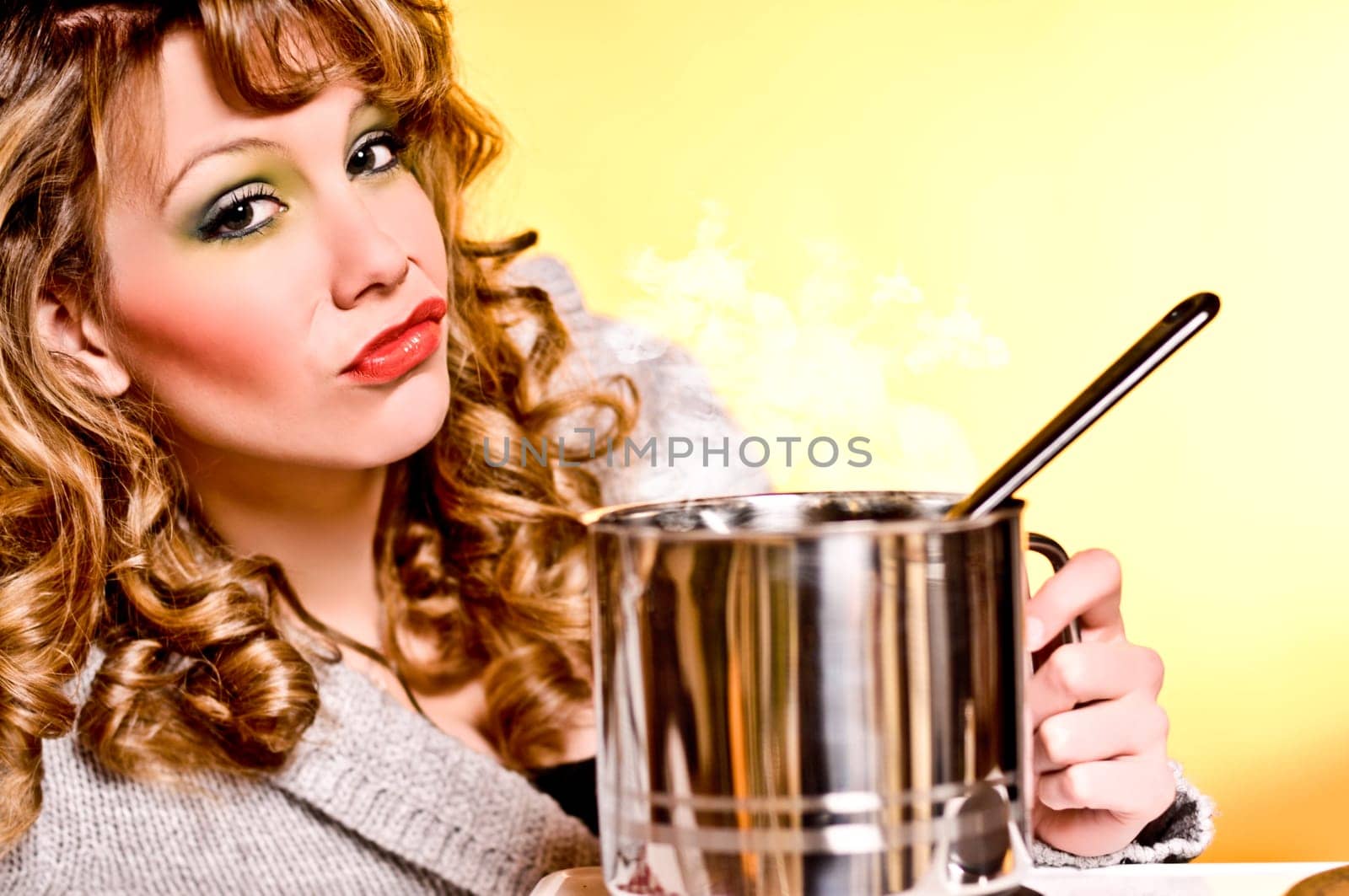 Lady preparing food