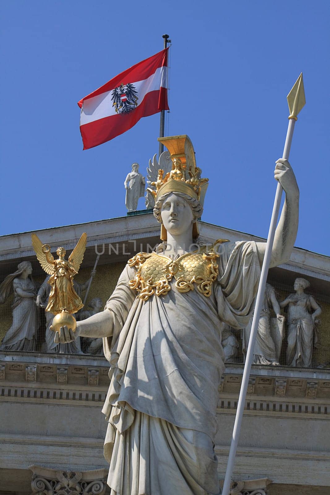 Pallas Athene in front of the Vienna Parliament