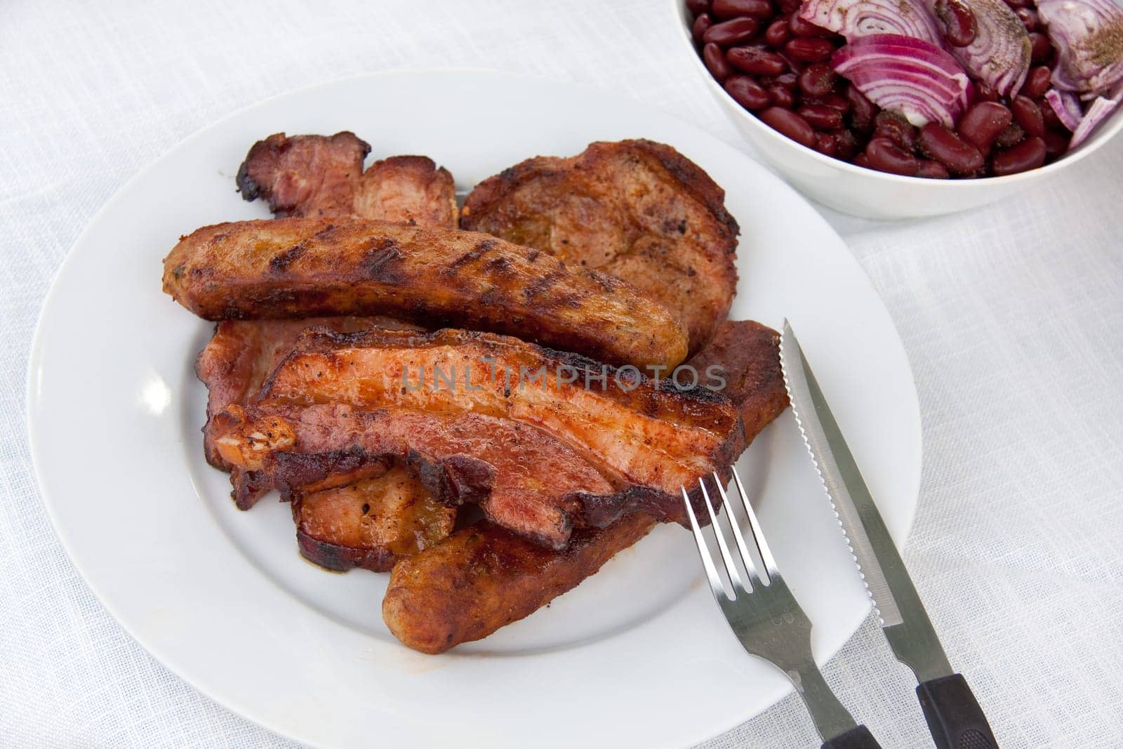 Grill,sausage,schnitzel,bacon