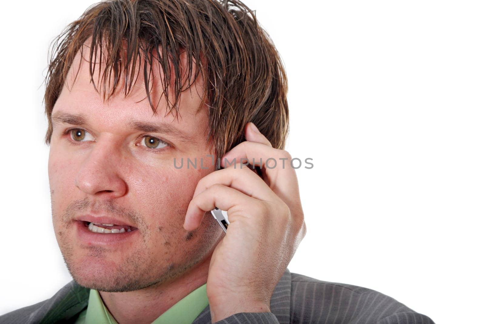 Businessman talking on the phone