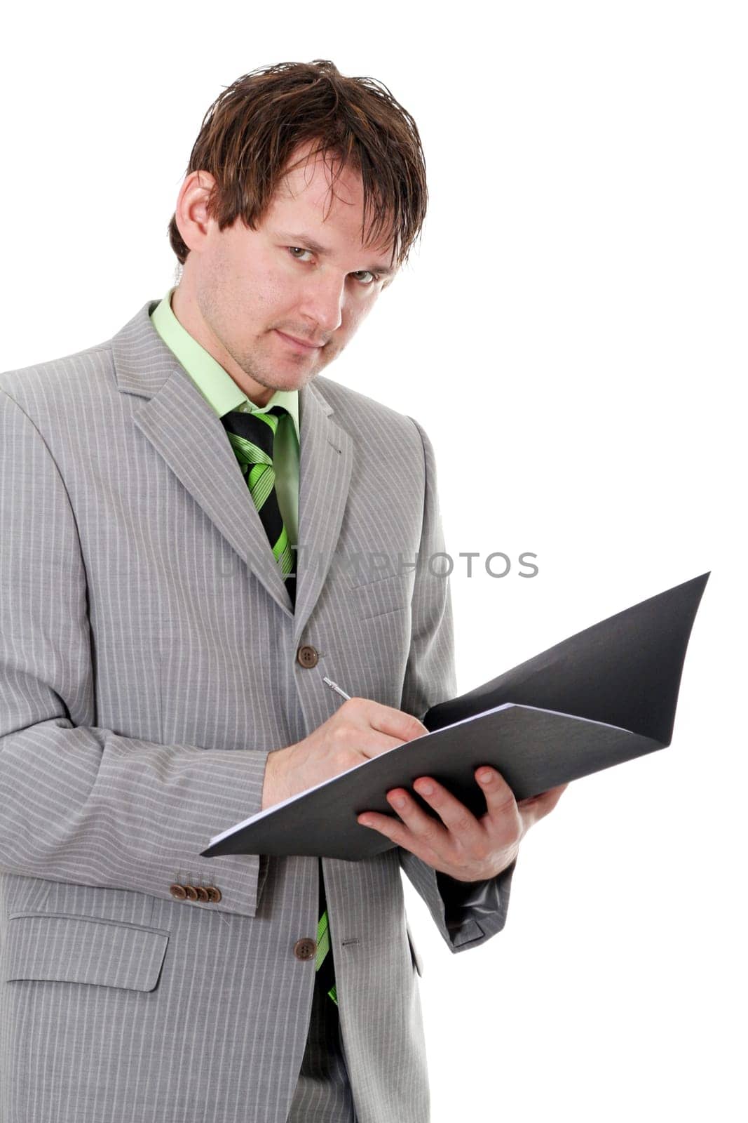 Businessman Writing Notes