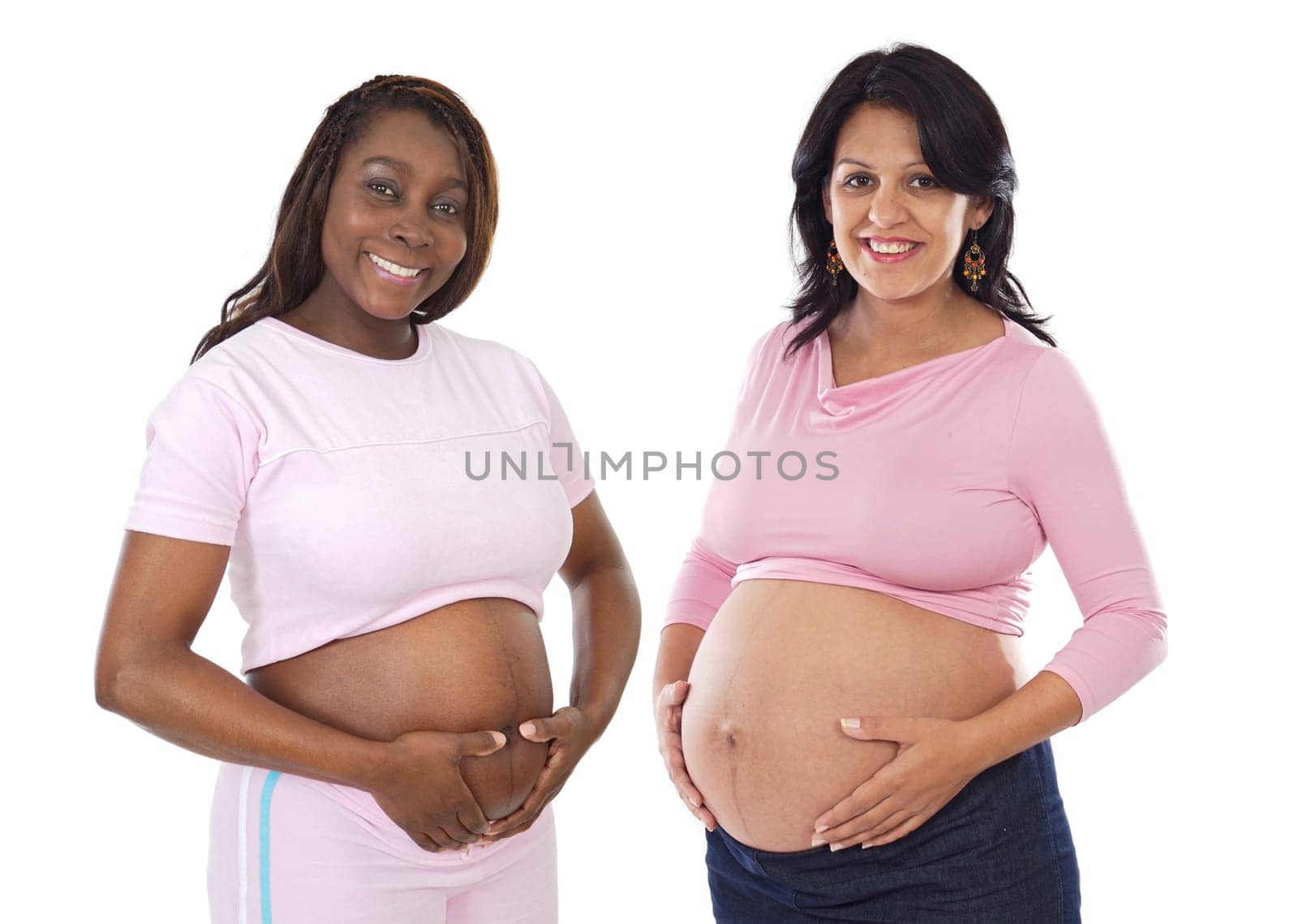 Two cute pregnant wearing their big guts