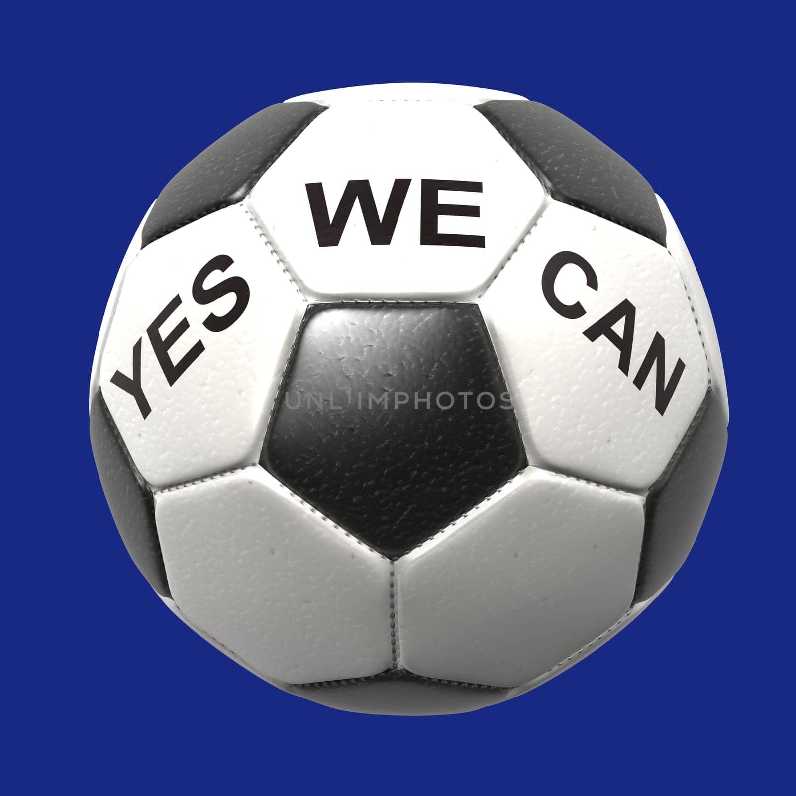 Football with the inscription YES WE CAN