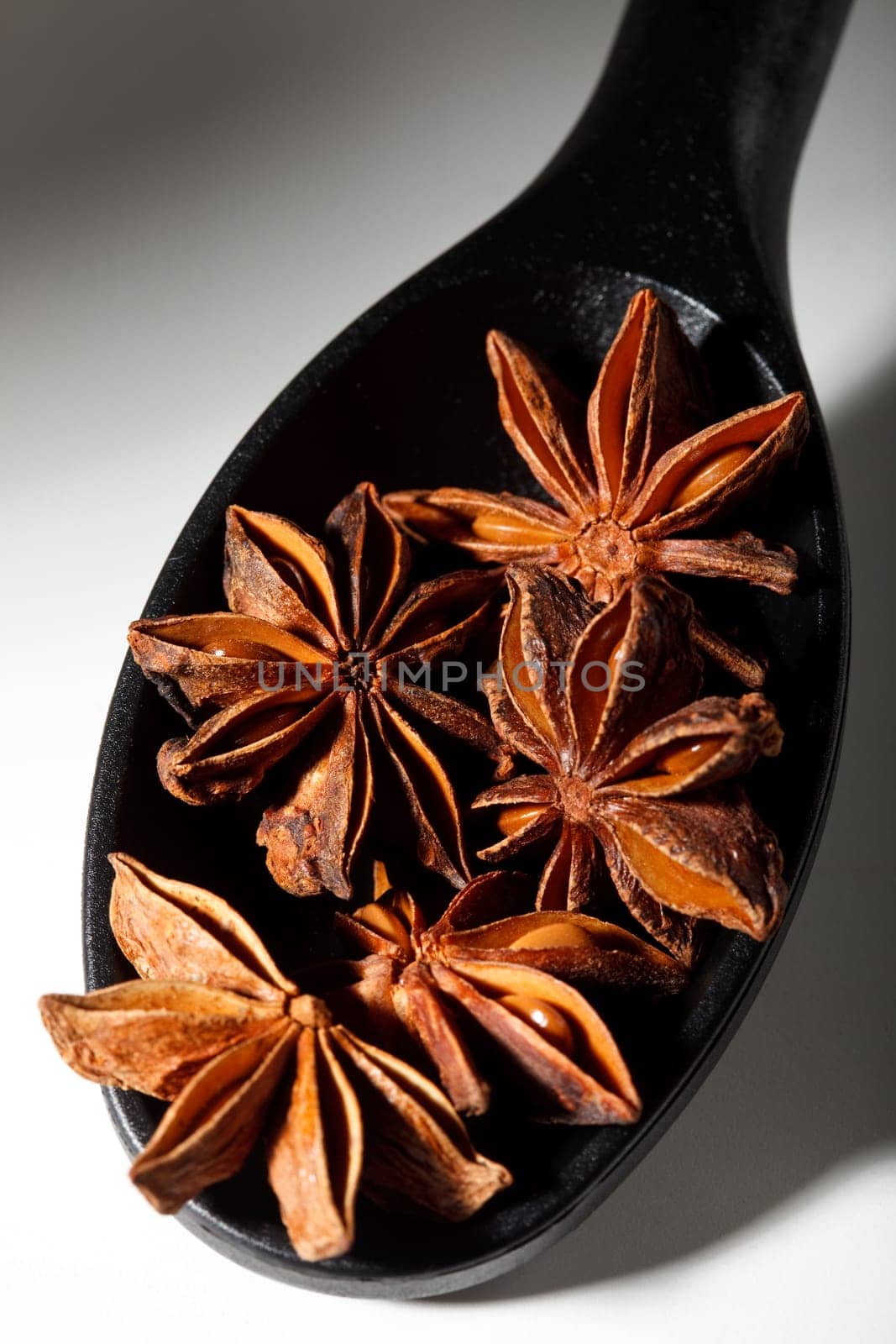 Star anise on spoon shade