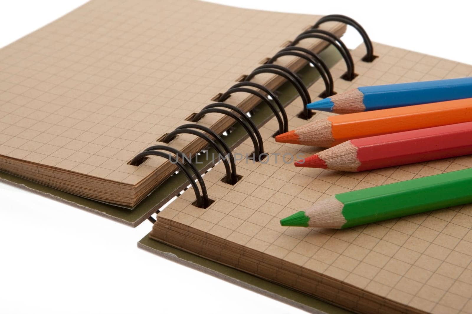 Notepad with crayons