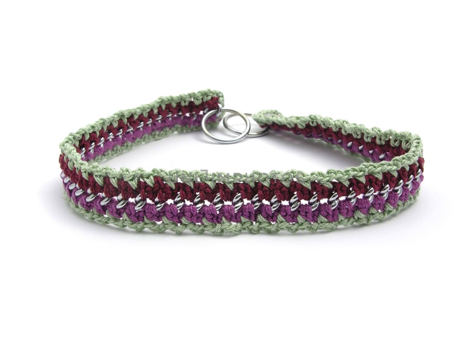 Handmade crocheted dog chain