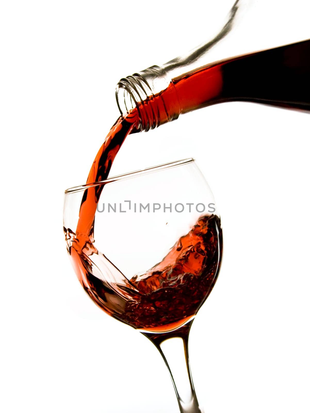 Pouring red wine