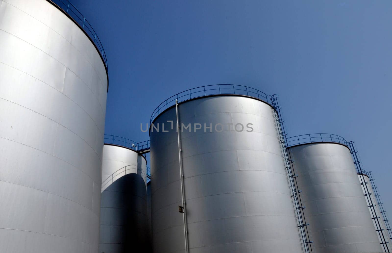 Tanks of the industrial plant in Kiel at the Nordhafen