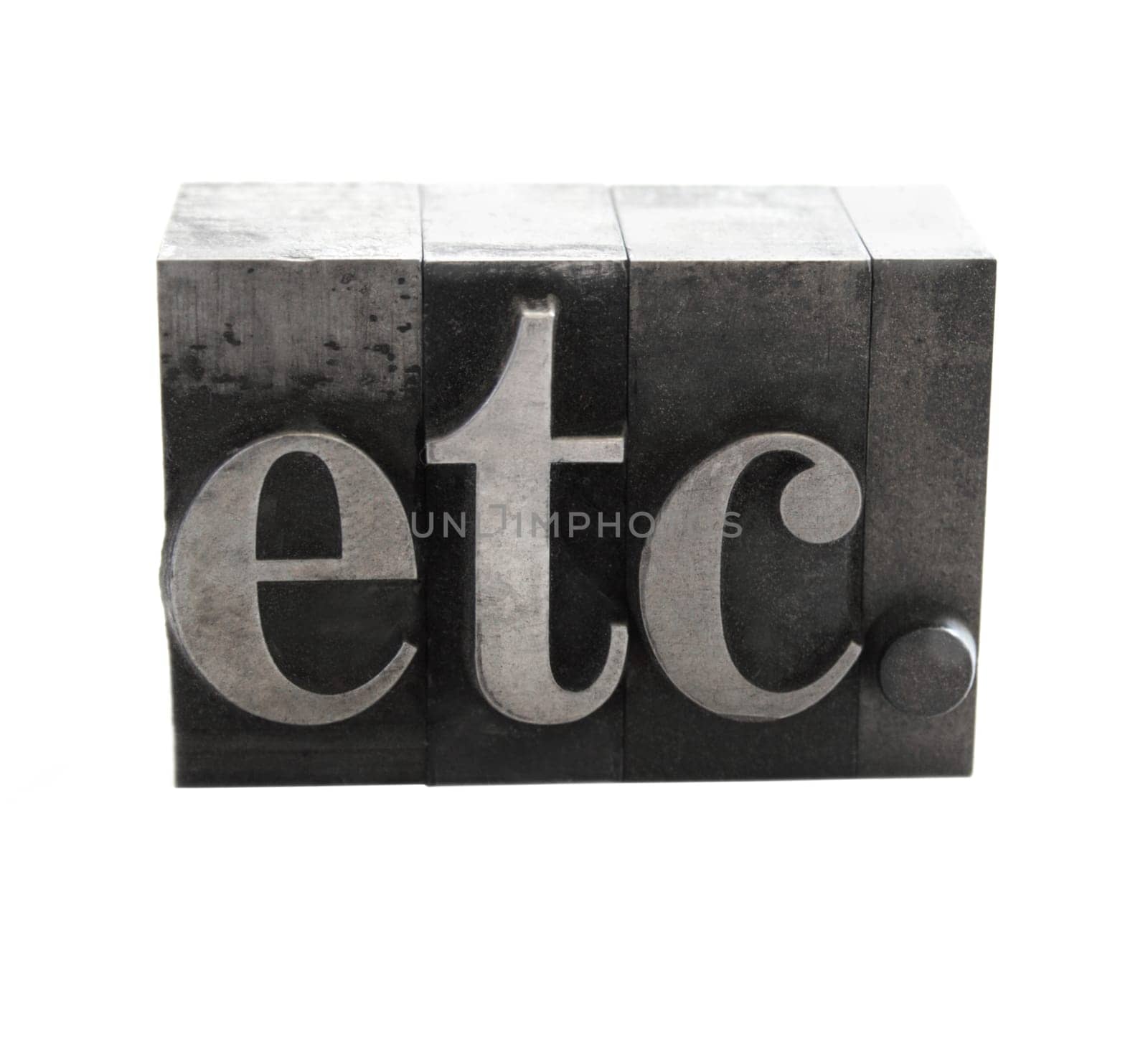 etc. in old metal type