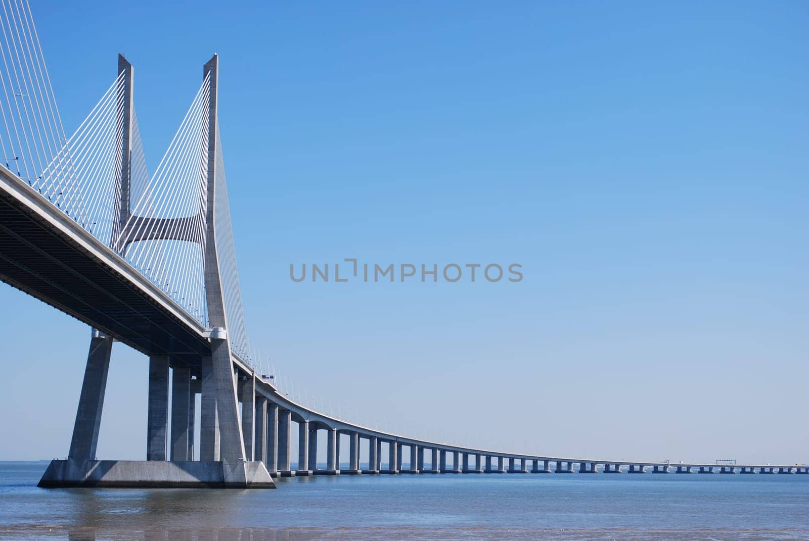 Vasco da Gama Bridge over River Tagus