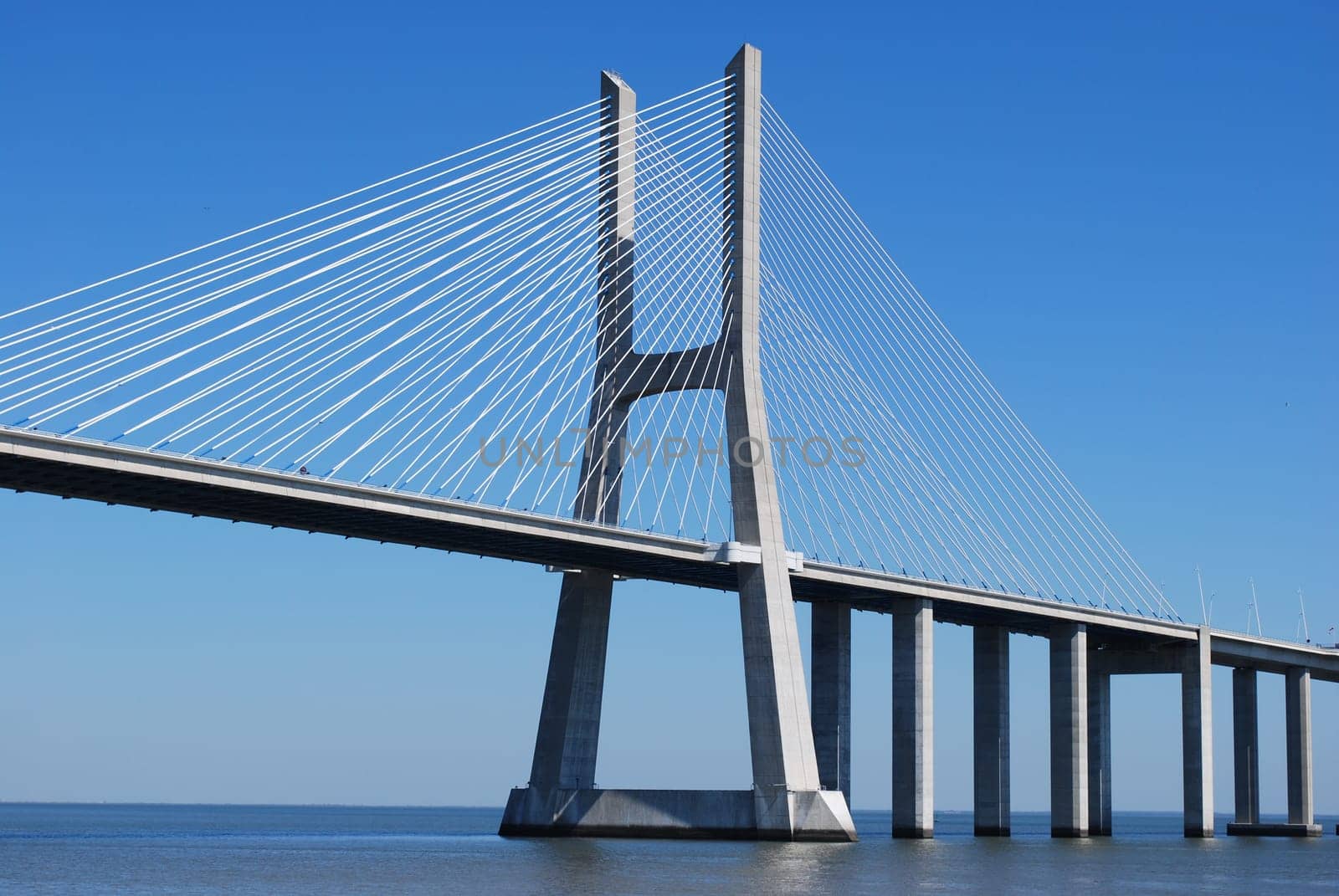 Vasco da Gama Bridge over River Tagus
