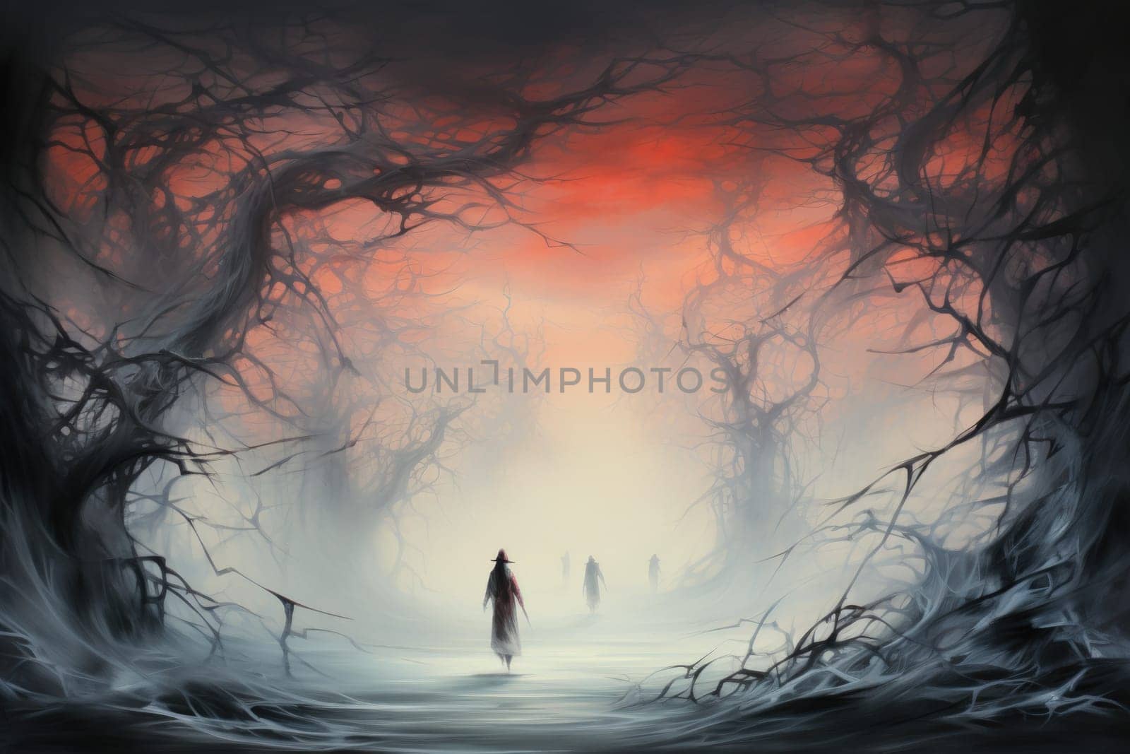 In the realm of fantasy, elusive mist walkers roam, their ethereal forms blending seamlessly with the swirling mists.