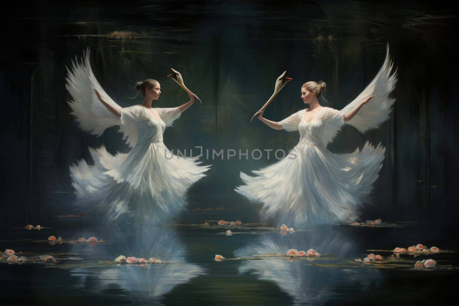 Step into a realm of enchantment and behold the mesmerizing beauty of elegant swan maidens.