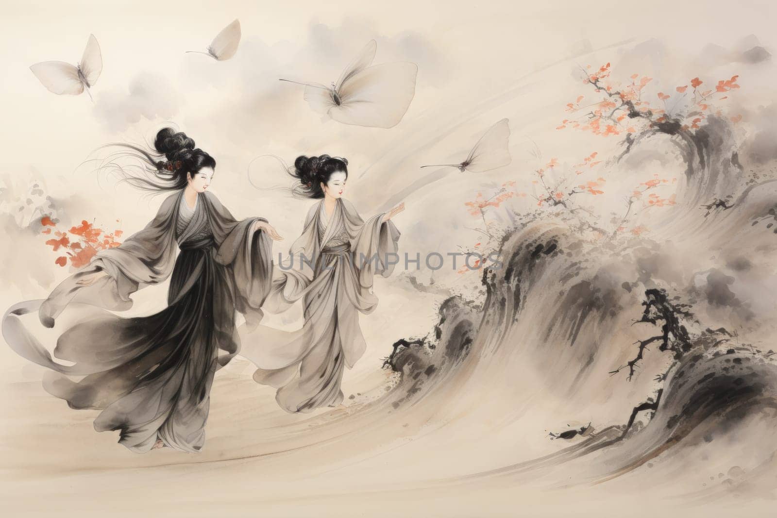 Immerse yourself in the enchanting world of fantasy as you witness the ethereal dance of graceful sylphs, ethereal beings of air and wind.