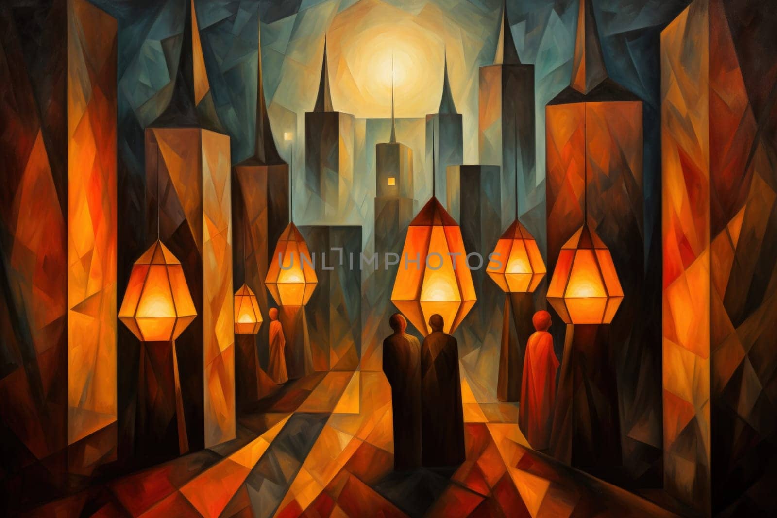 Step into a realm of ethereal beauty, where illuminated spirit lanterns serve as beacons of hope.