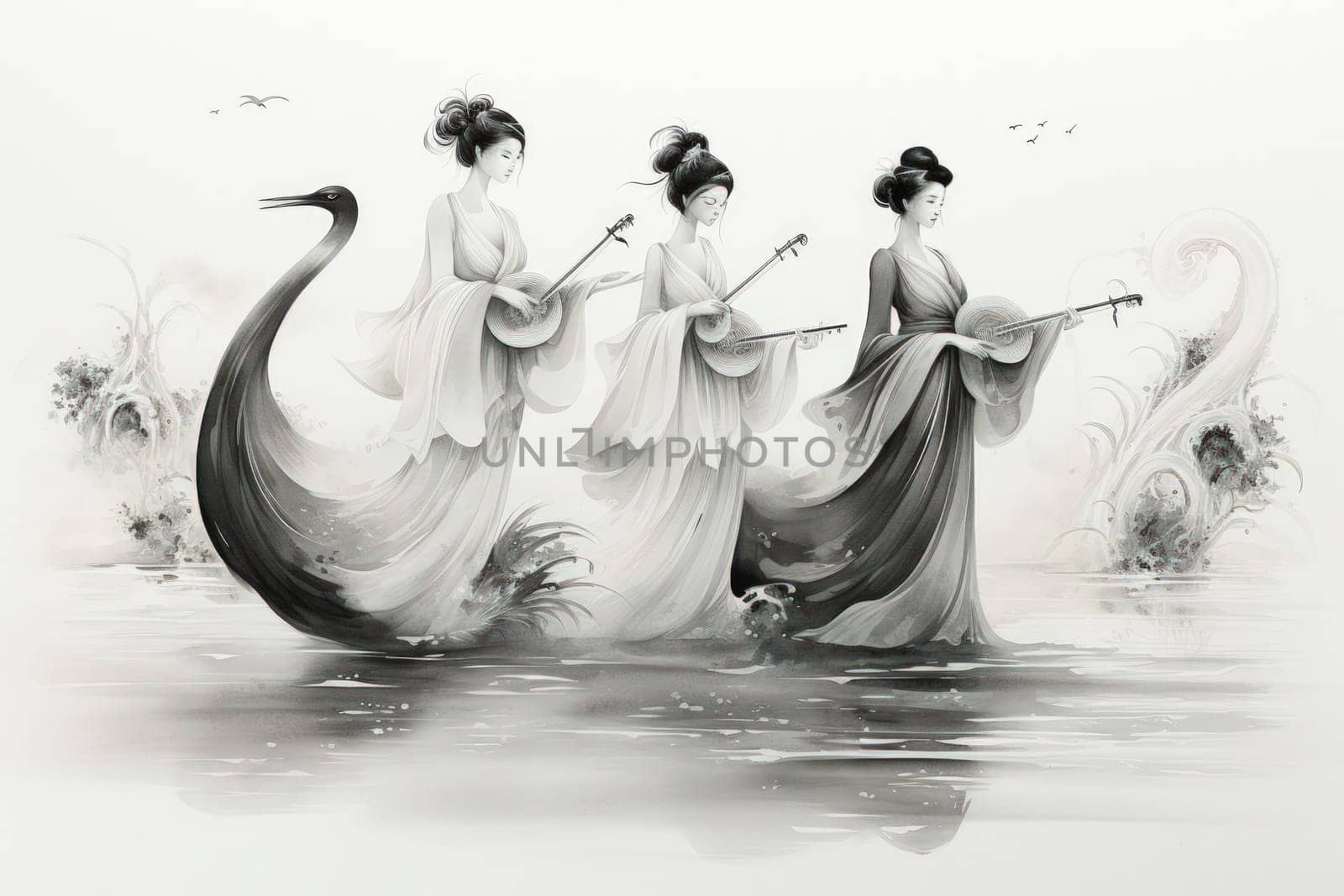 Step into a realm of enchantment and behold the mesmerizing beauty of elegant swan maidens.