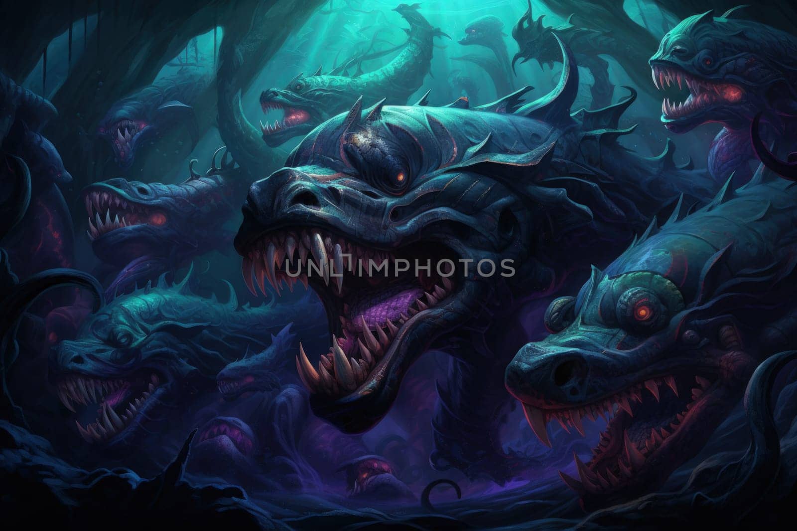 Immerse yourself in the depths of the fantastical with this captivating illustration by a professional visual artist.