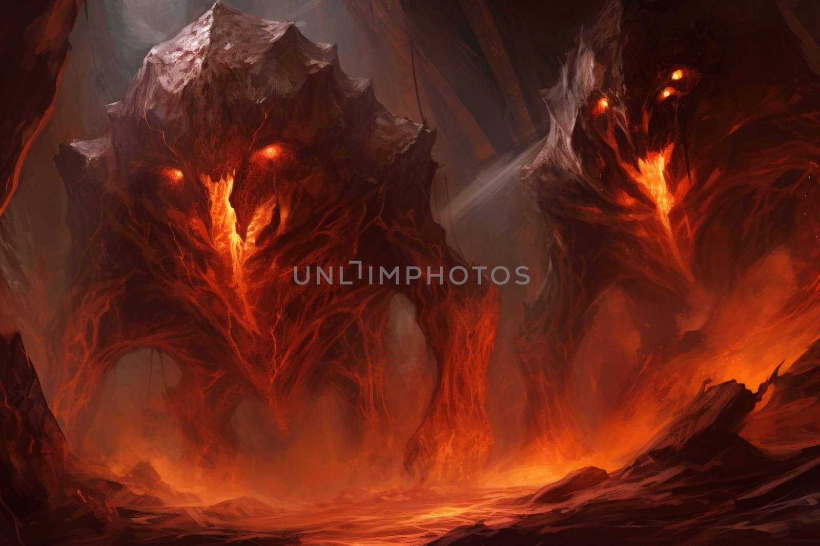 Witness the awe-inspiring power of the elemental realm with this captivating illustration by a professional visual artist.