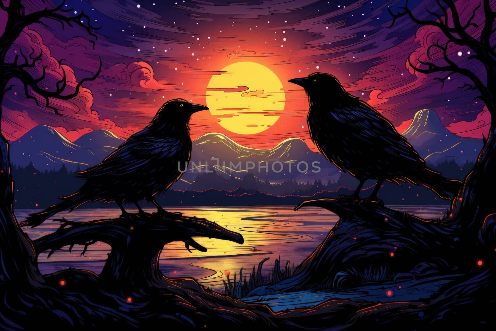 Enter the realm of fantasy and encounter the cursed wereravens, unfortunate beings caught in an eternal cycle of shifting between human and raven forms.